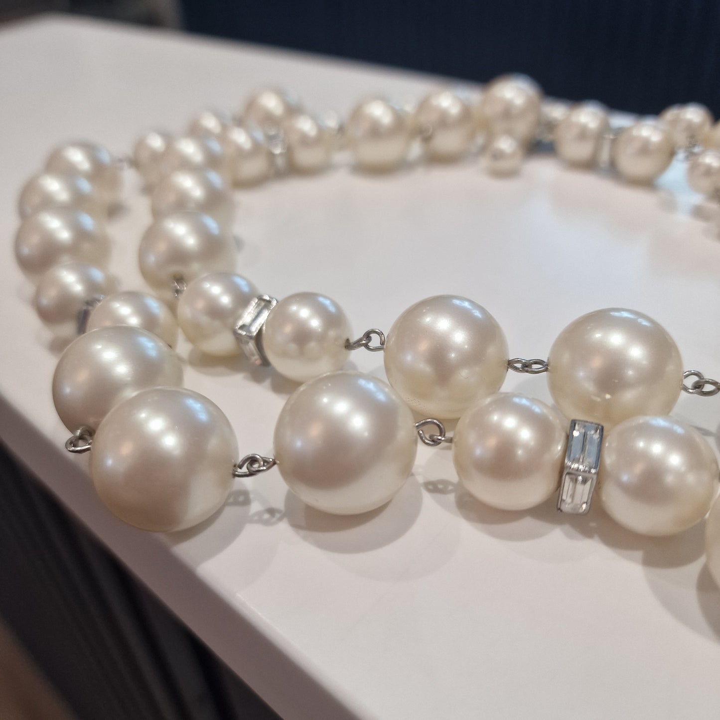 LK Bennett Pearl and Diamante Necklace