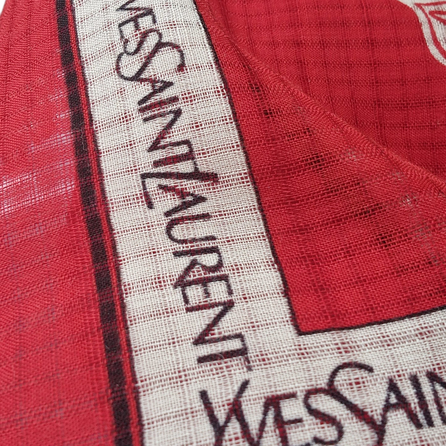 Yves Saint Laurent Red Floral Shawl