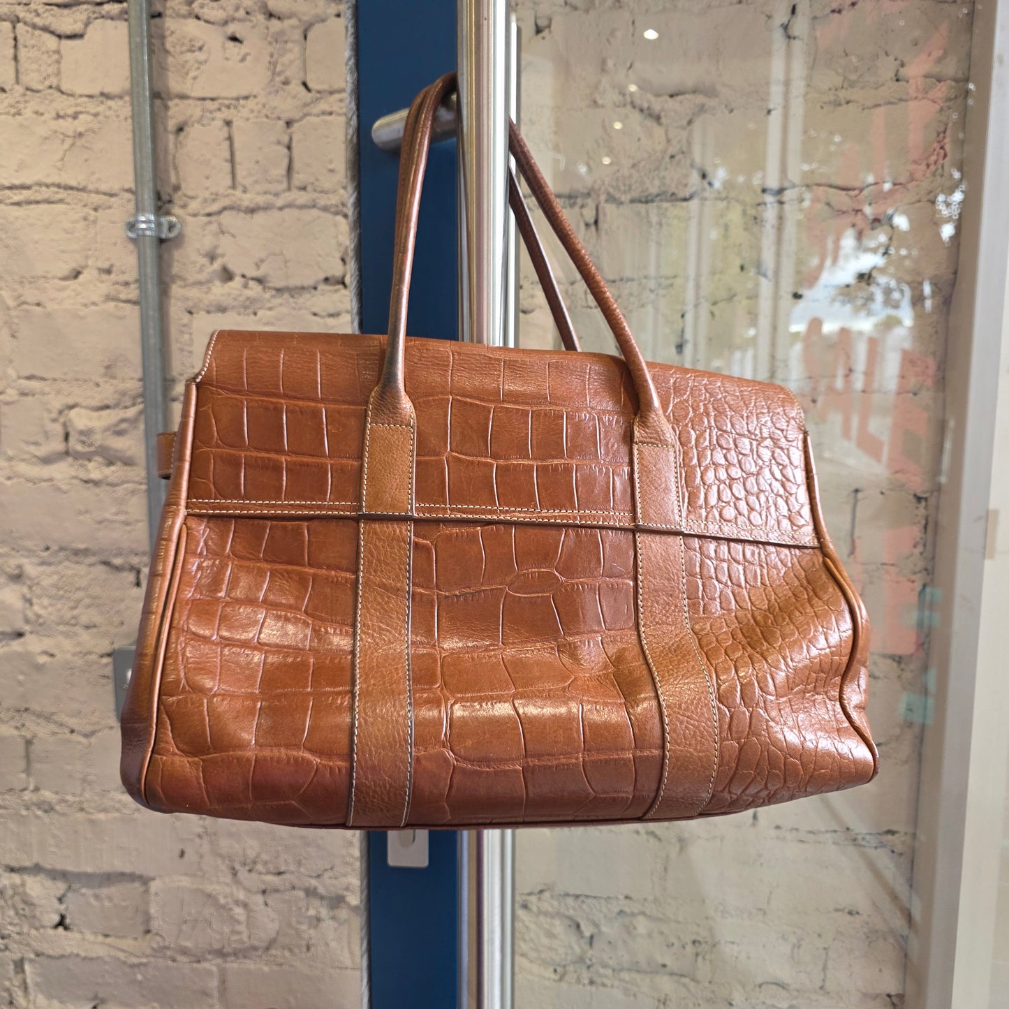 Mulberry Croc Tan Bayswater