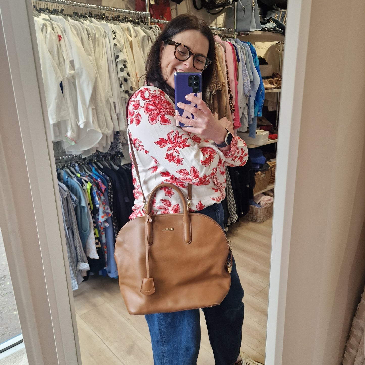 Max Mara Tan Leather Bag