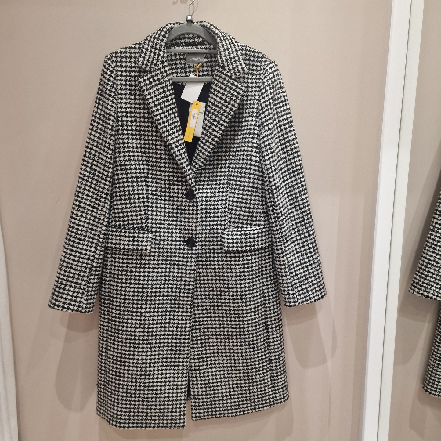 Jaegar Black and White Check Coat - 10