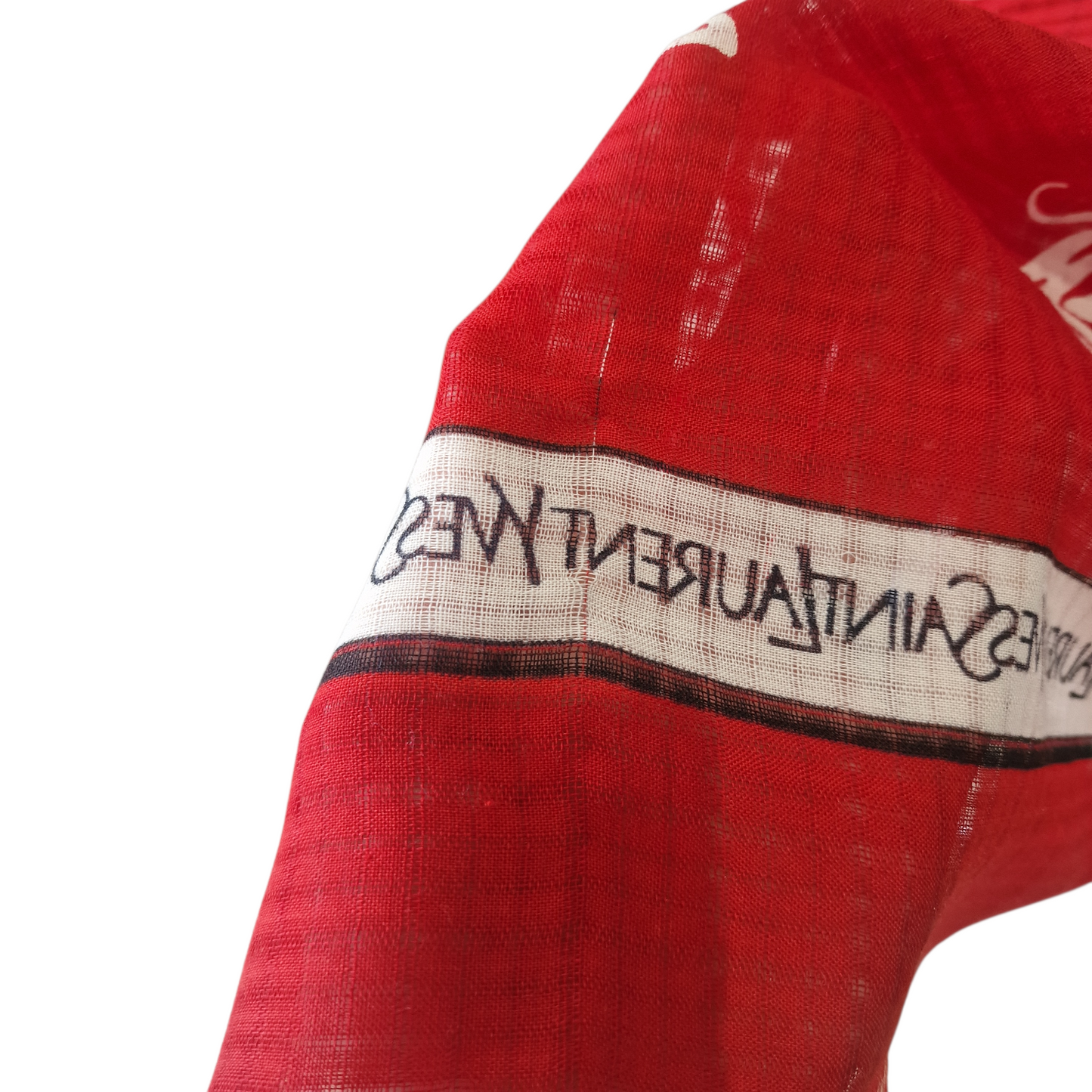 Yves Saint Laurent Red Floral Shawl