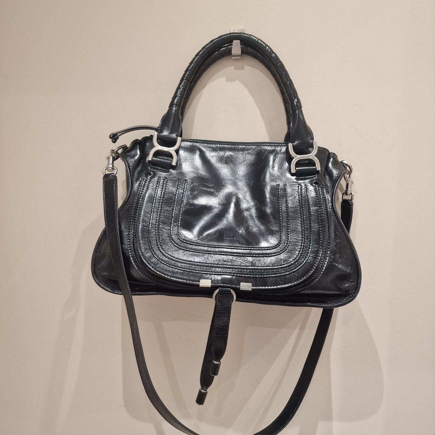 Chloe Marcie Black Leather Bag
