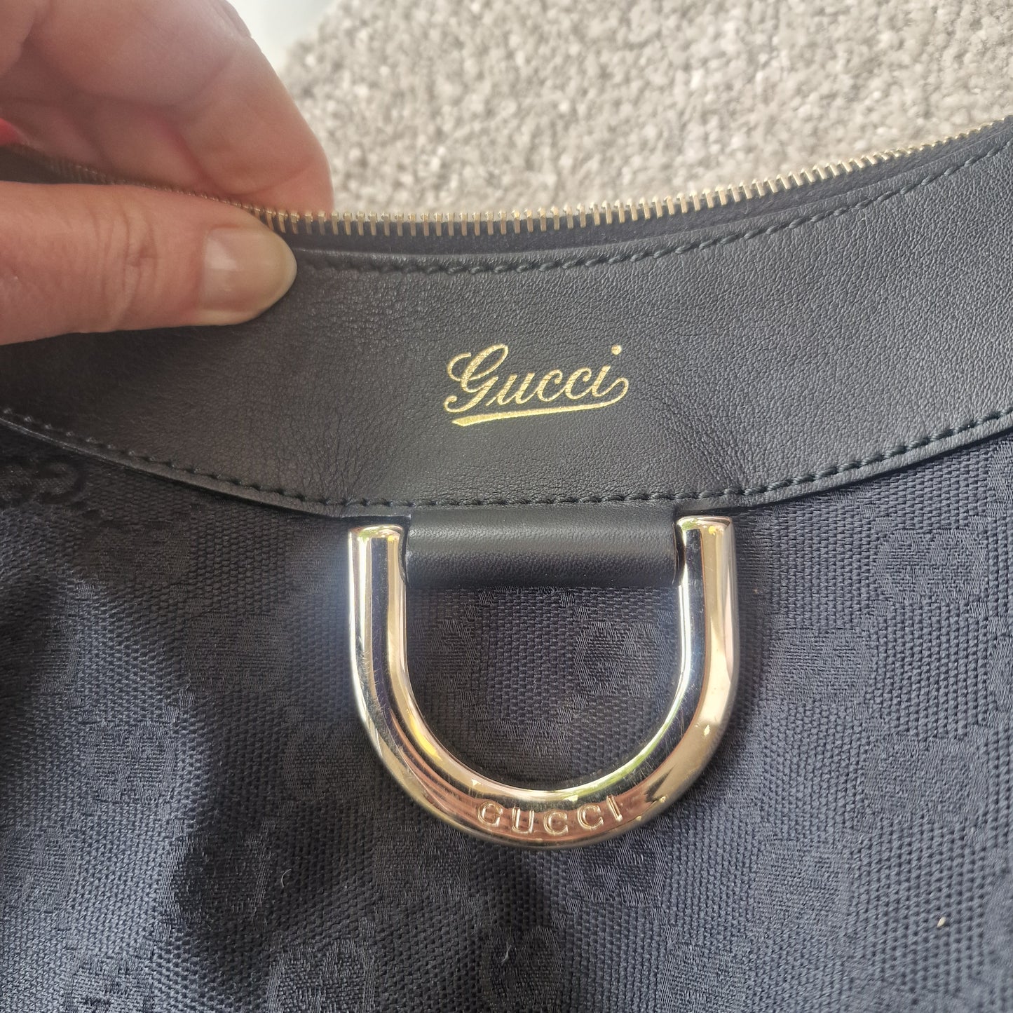 Gucci D Ring Black Shoulder Bag