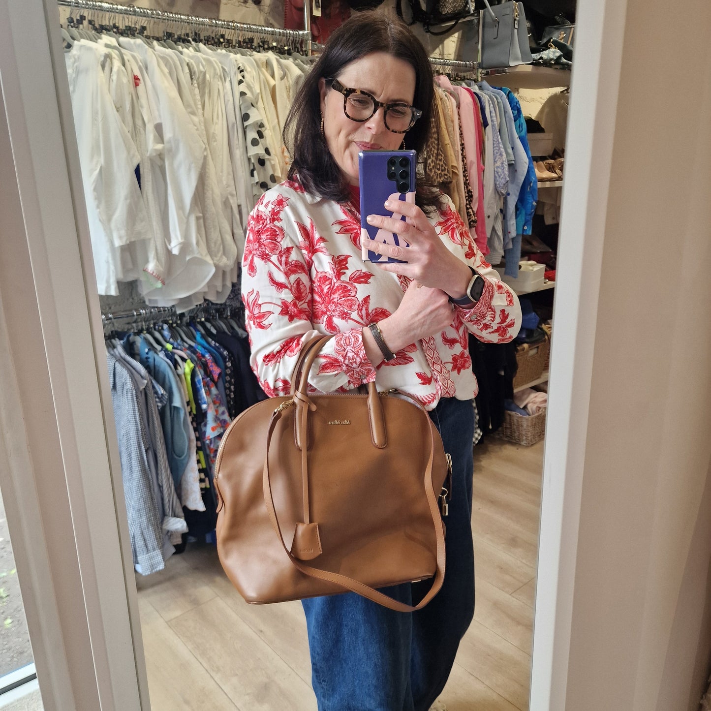 Max Mara Tan Leather Bag