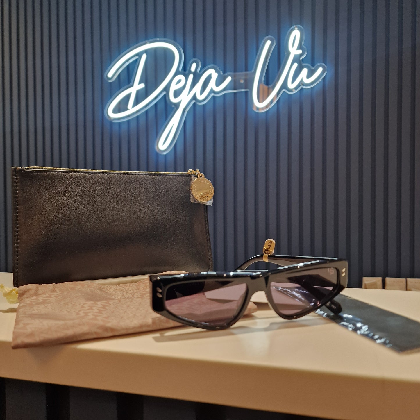 Stella McCartney Black Square Sunglasses - New