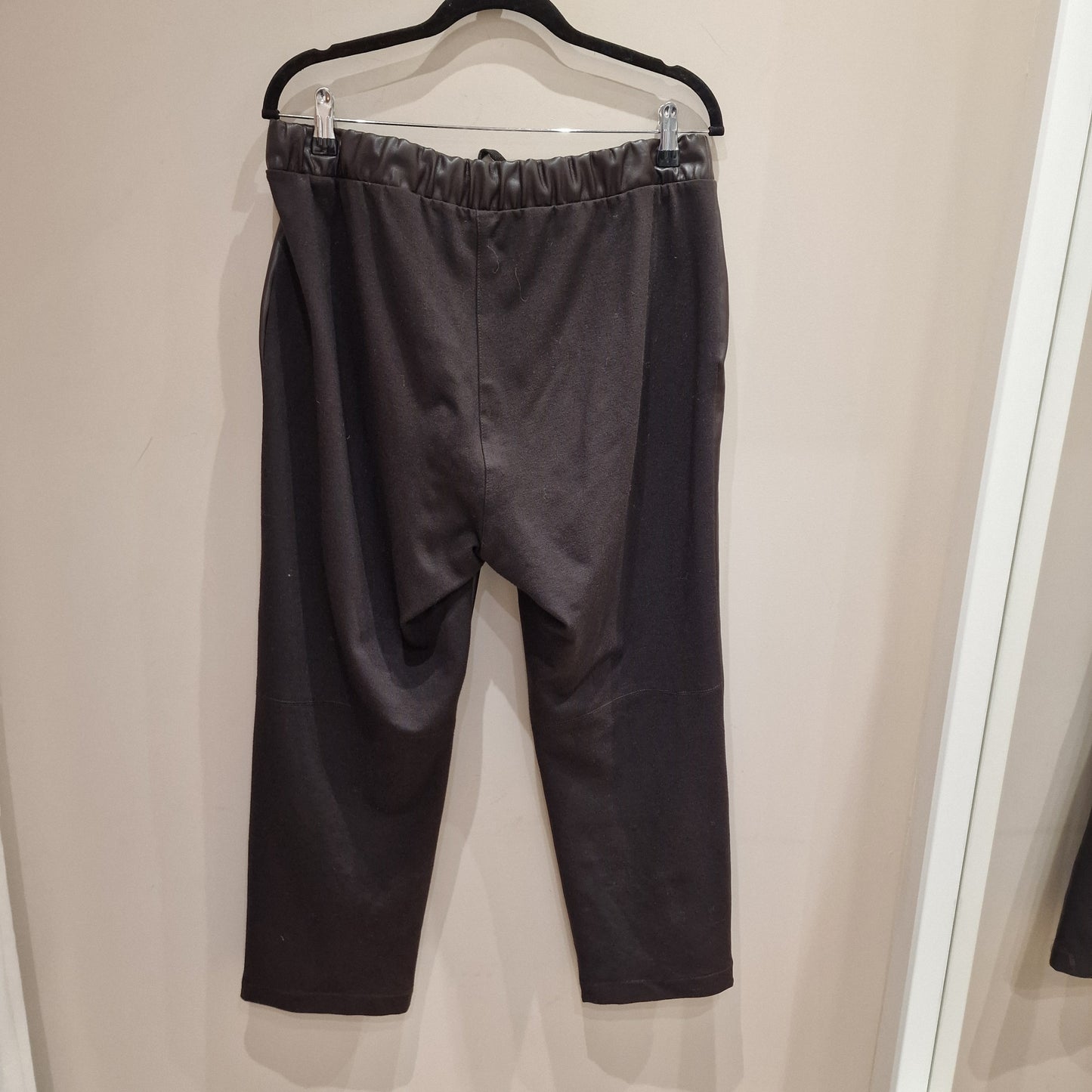 Naya Brown Faux Leather Trousers - 16