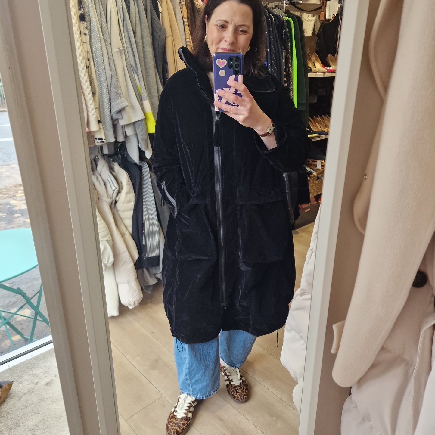 Annette Gortz Velvet Raincoat - Small
