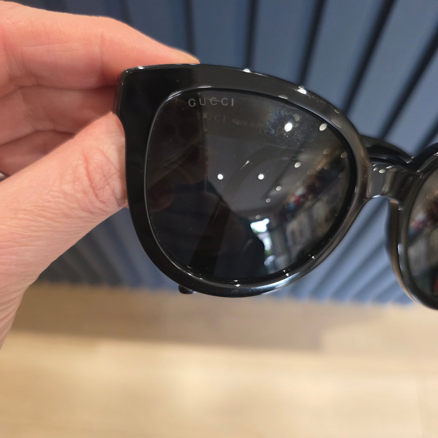 Gucci Oversized Catseye/Oval Black Sunglasses