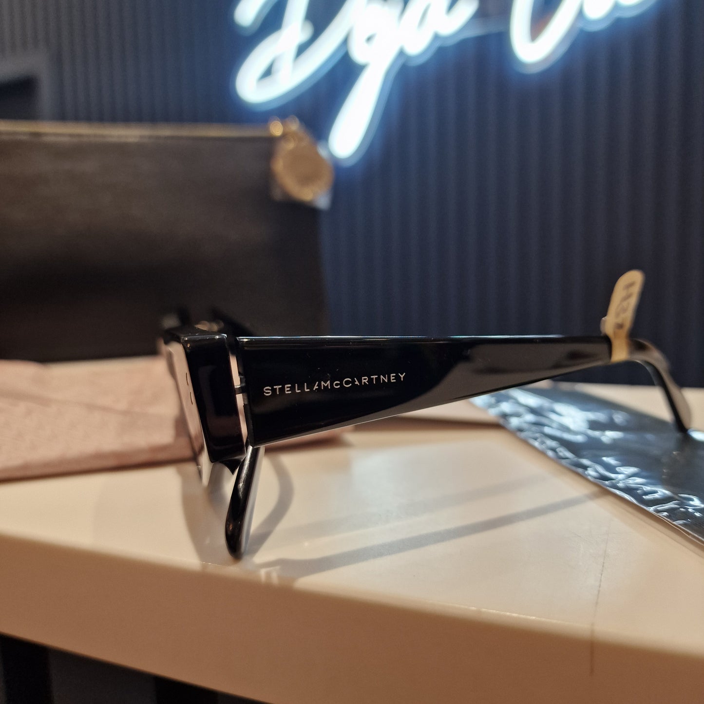 Stella McCartney Black Square Sunglasses - New