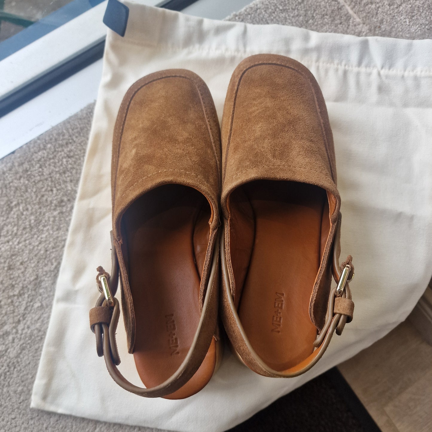 Me and Em Brown Suede Clogs - 7