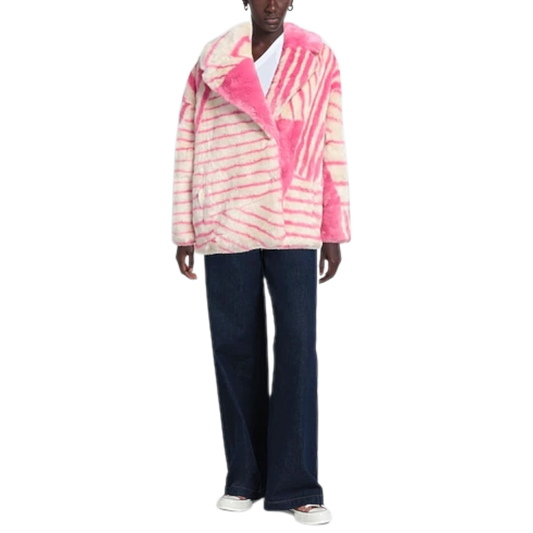 Jakke Bubble Gum Pink Faux Fur