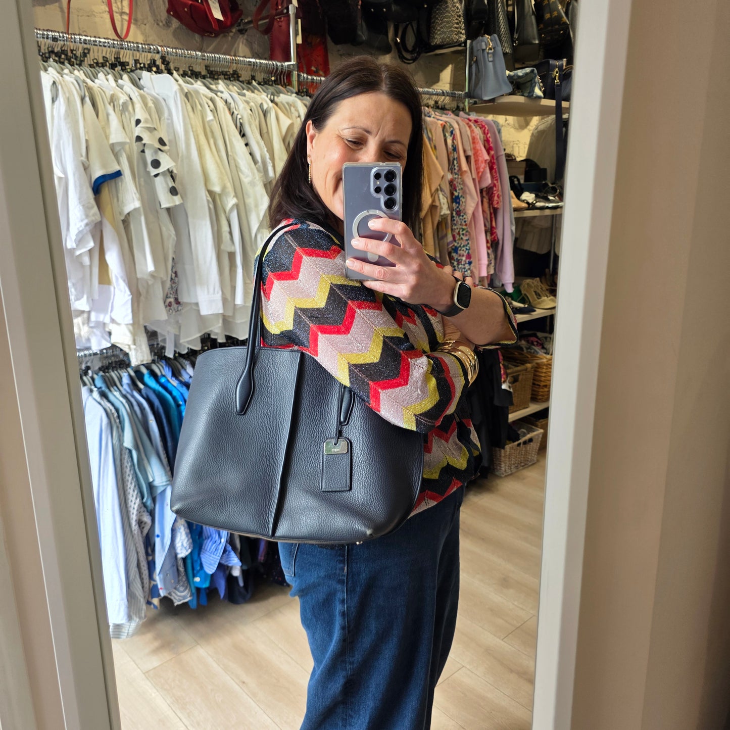 Tod's Navy Tote Bag
