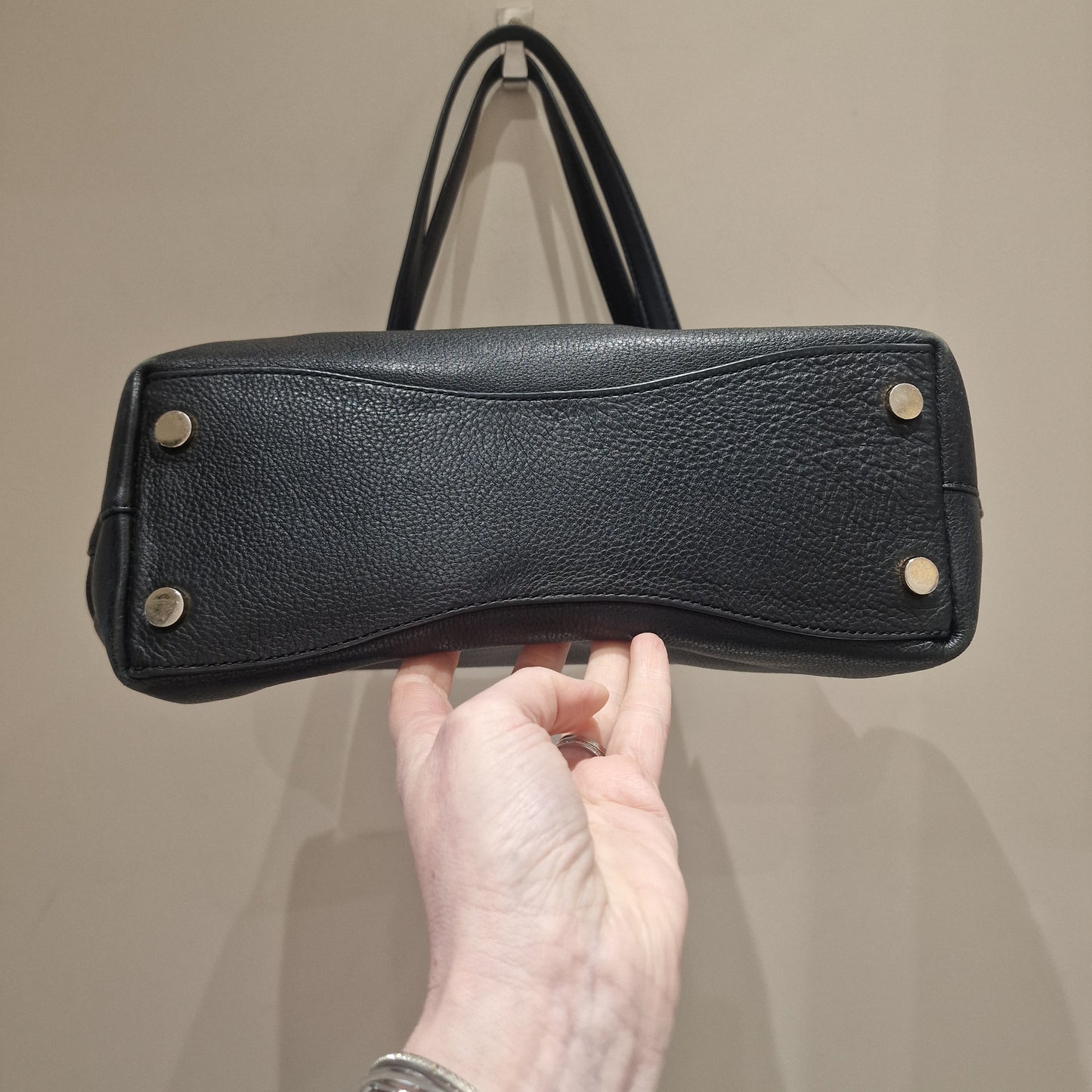 Michael Kors Raven Black Leather Shoulder Bag