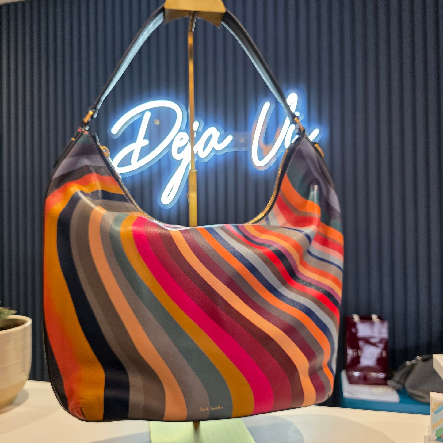Paul Smith Leather Swirl Hobo Bag