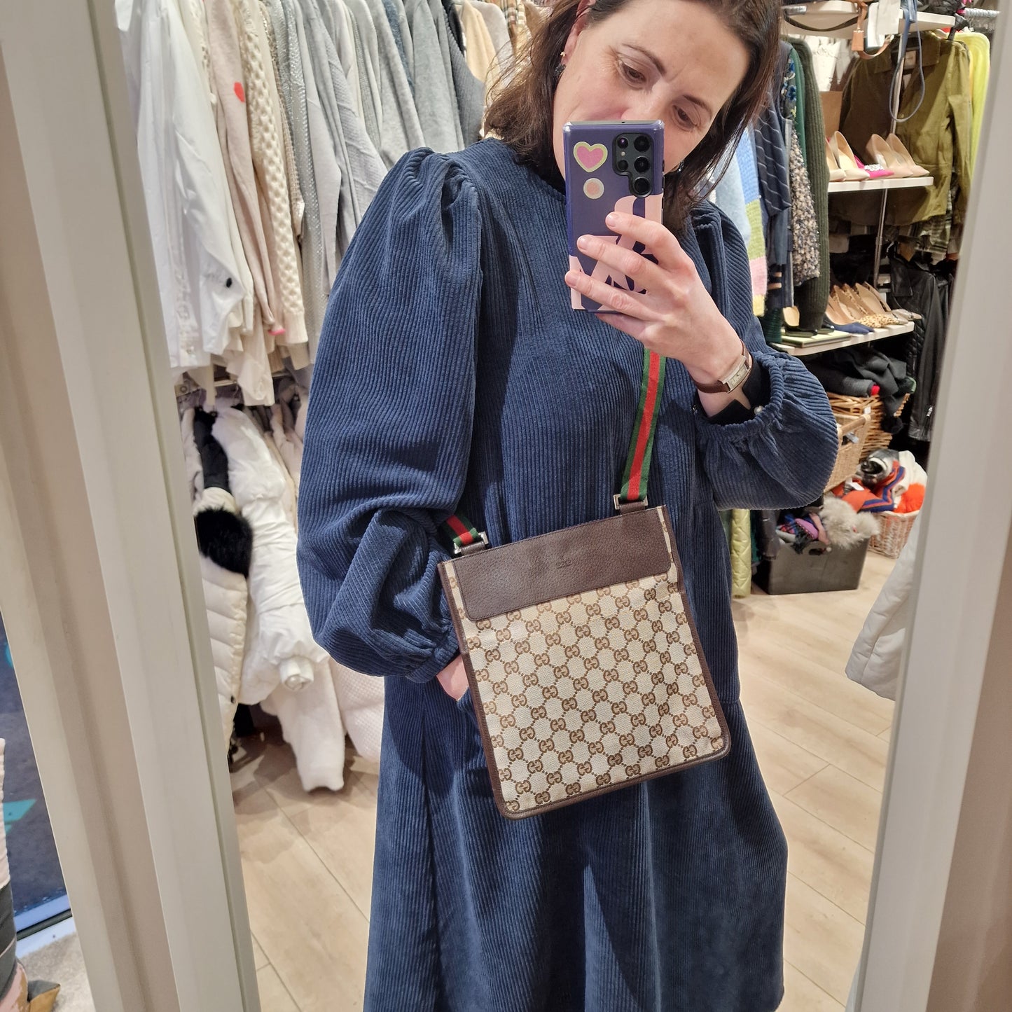 Gucci Ophidia Crossbody Canvas Messenger Bag