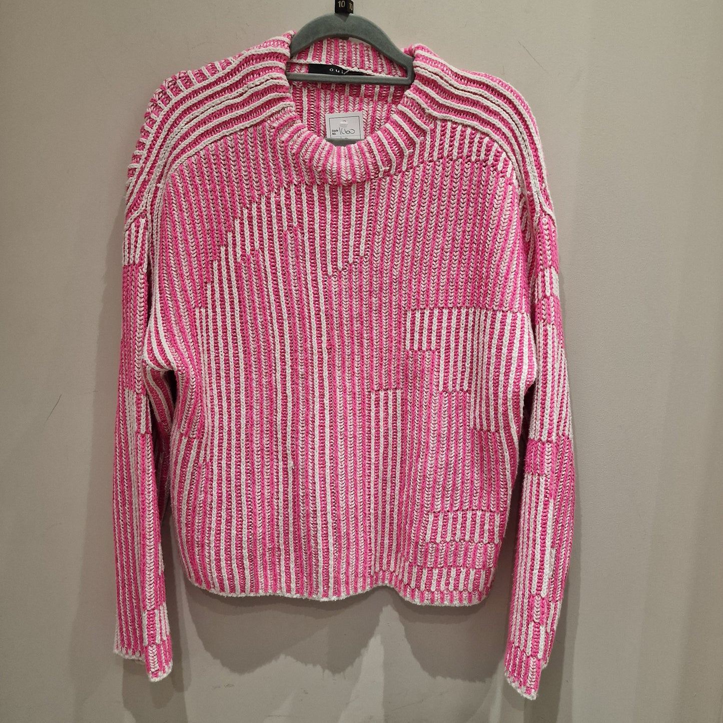 Oui Hot Pink Cotton Sweater- 10