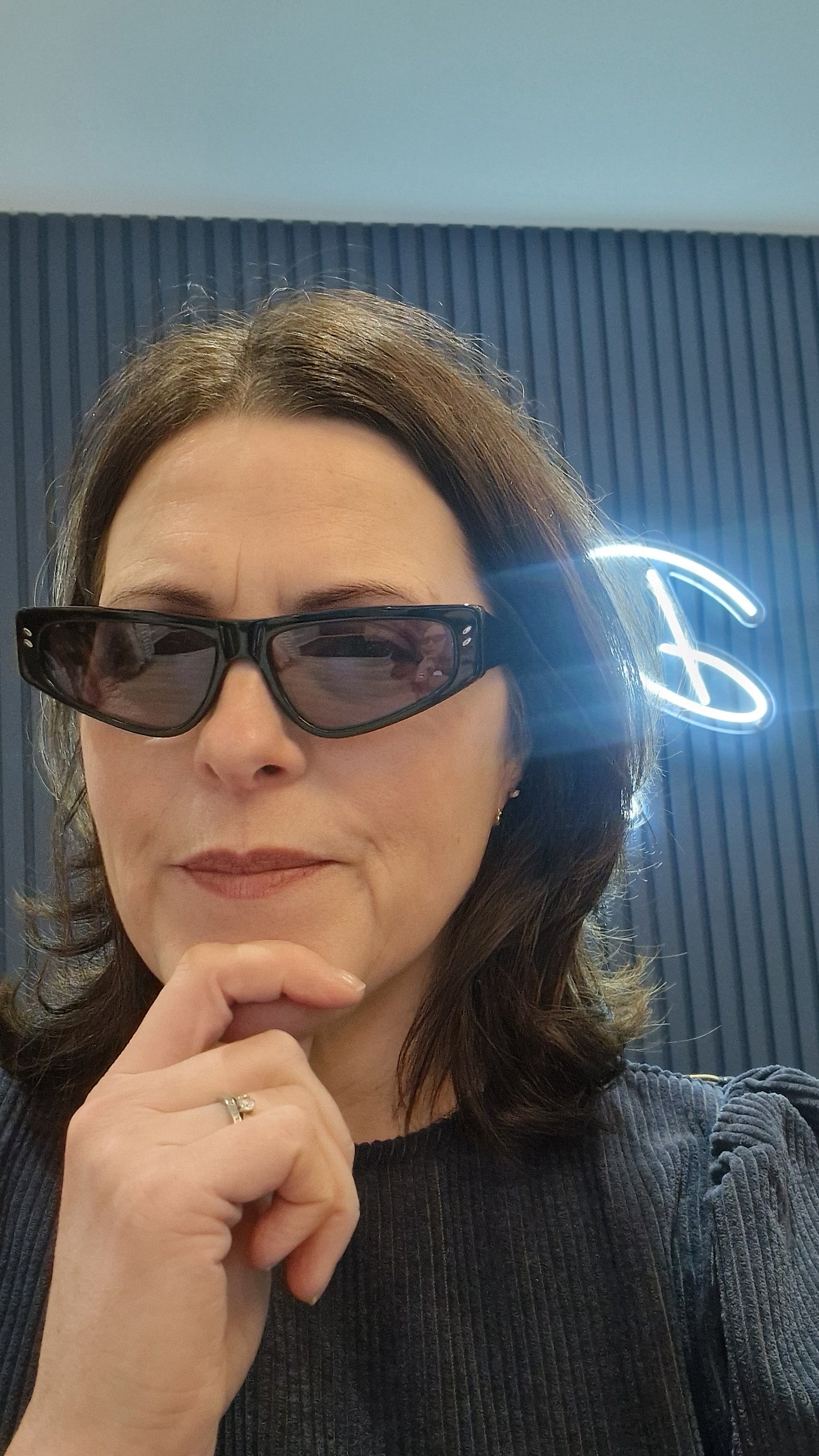 Stella McCartney Black Square Sunglasses - New