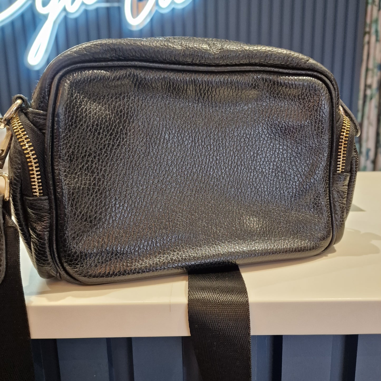 Russell and Bromley Black 'Snapshot' Crossbody Bag