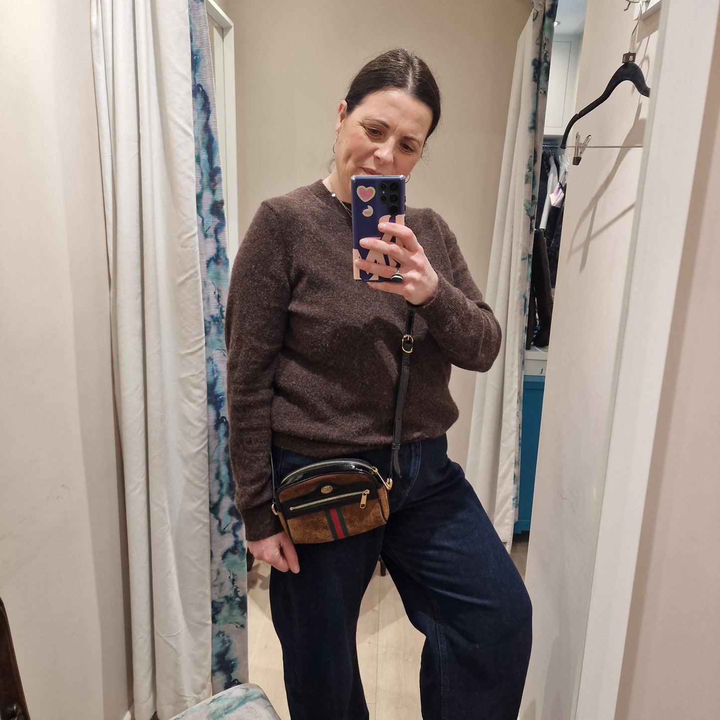 Gucci Ophidia Camel Suede Crossbody Bag