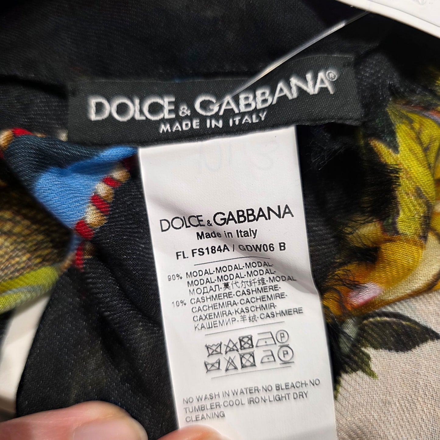 Dolce & Gabbana Vineyard Print Cashmere Blend Shawl