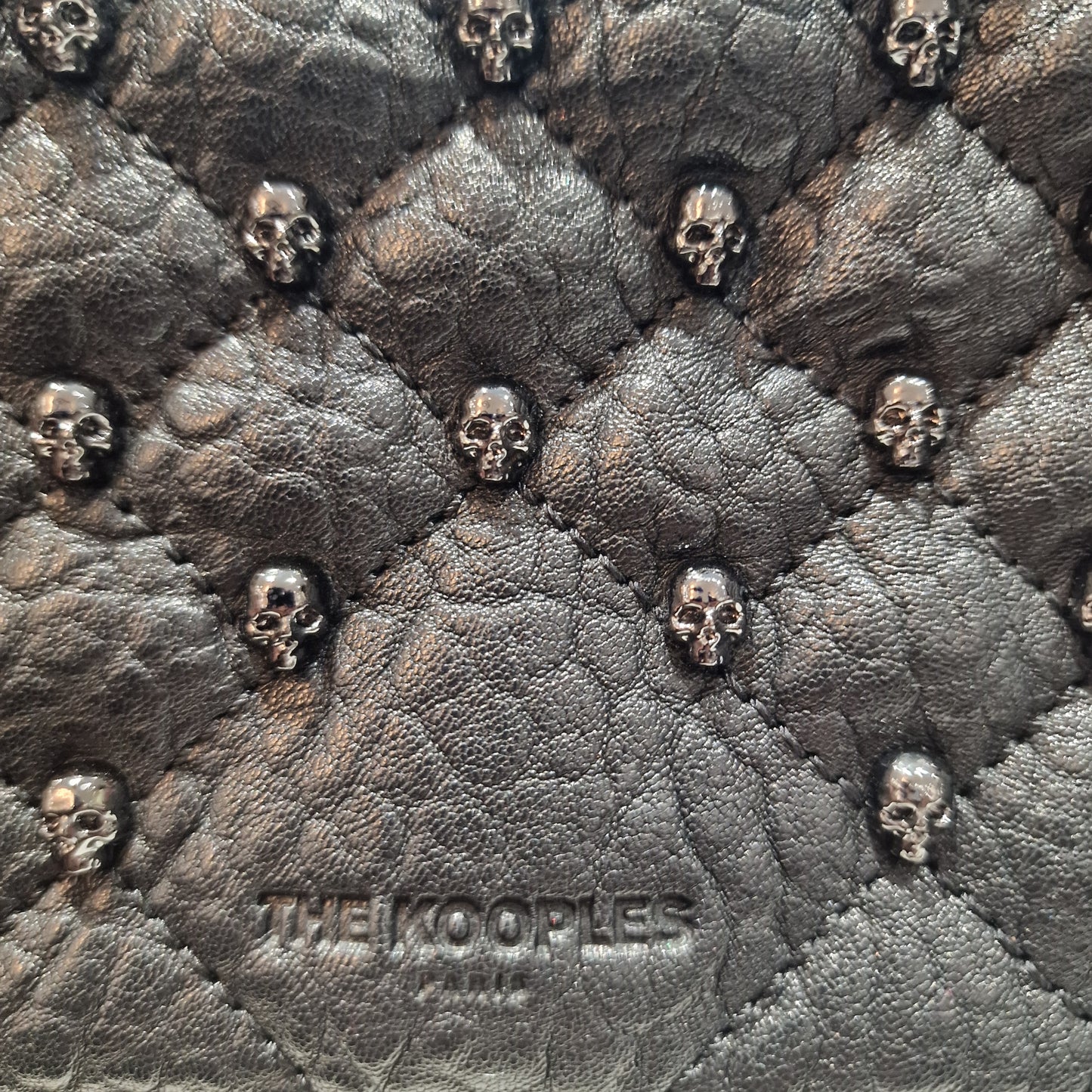 The Kooples Black Leather Skulll Bag