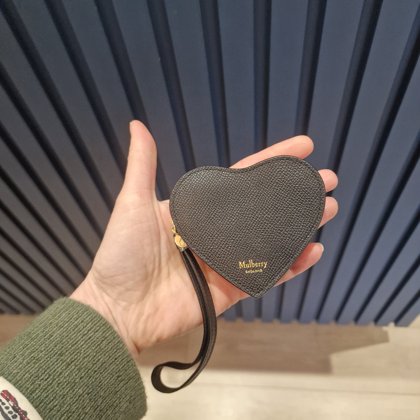 Mulberry Black Heart Coin Purse