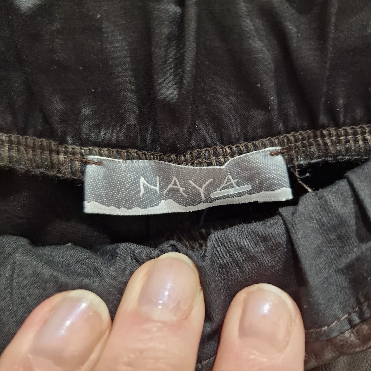 Naya Brown Faux Leather Trousers - 16