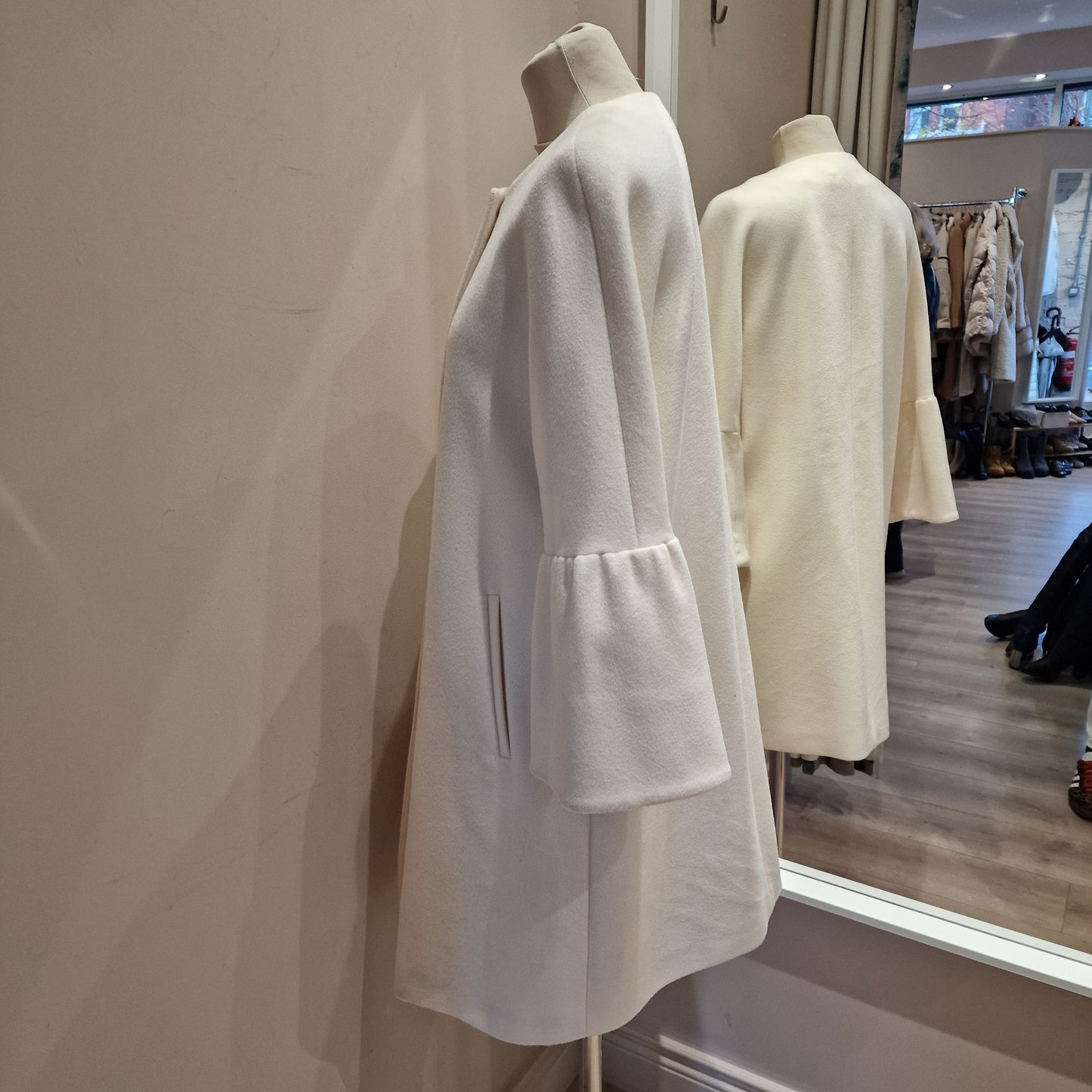 Max Mara Cream Wool Coat - 10