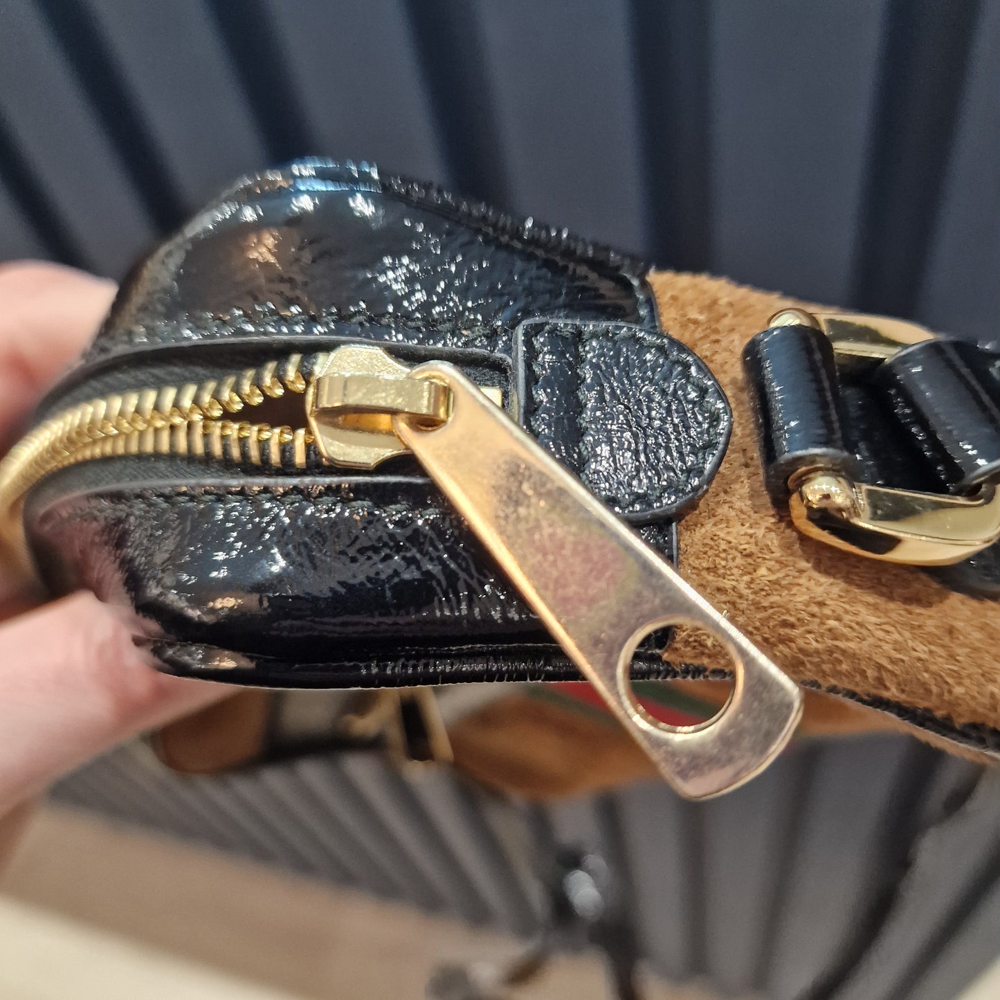 Gucci Ophidia Camel Suede Crossbody Bag