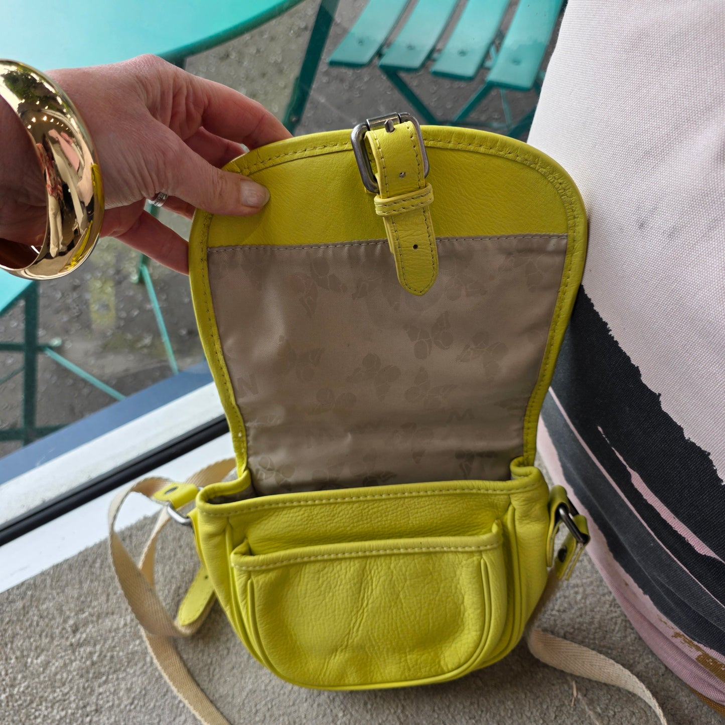 Weekend Max Mara Lemon Leather Crossbody Bag