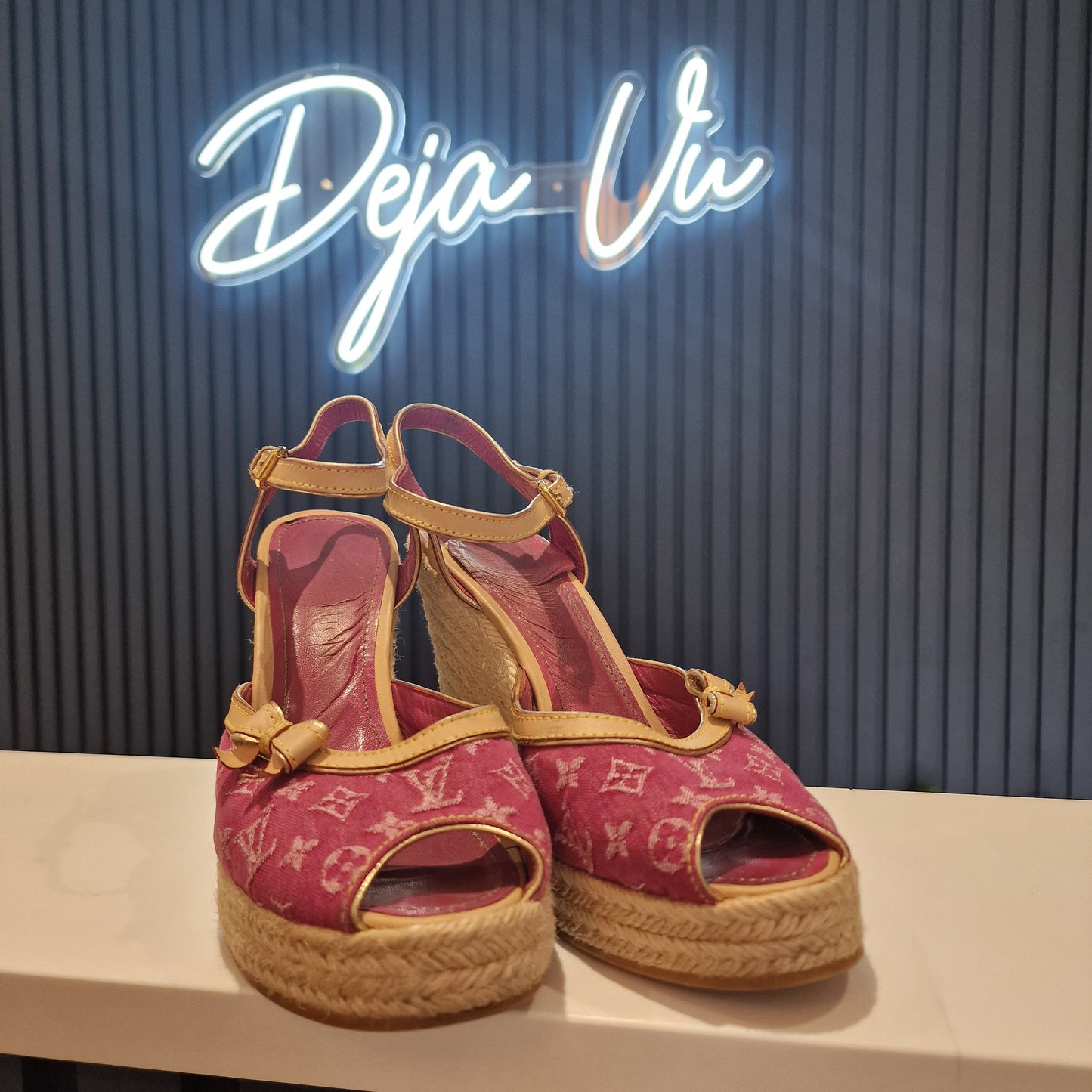Louis Vuitton Cerise Wedge Espadrilles- UK 7/40
