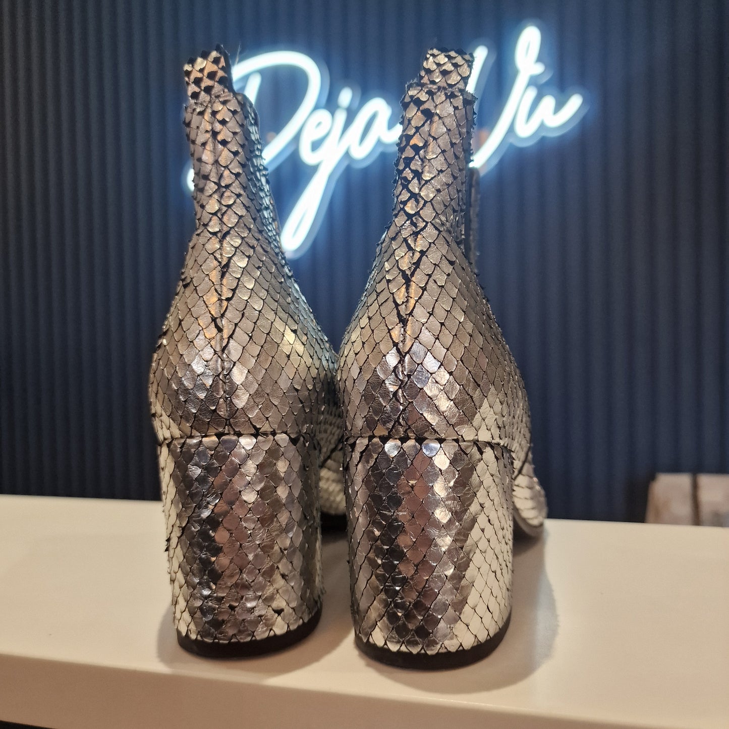 Kennel & Schmenger Silver Leather Boots - 5