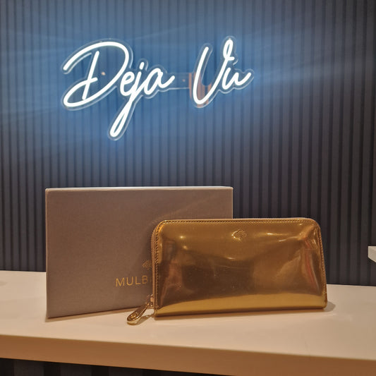 Mulberry Gold Zip Wallet