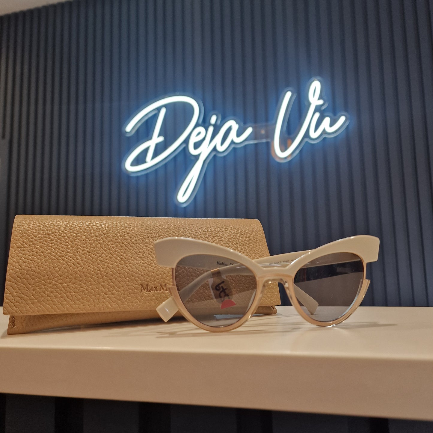 Max Mara Cream Cats Eye Sunglasses