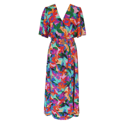 Kilky Paris 'Kendra' Multicoloured Floral Dress - 10/12 - NEW