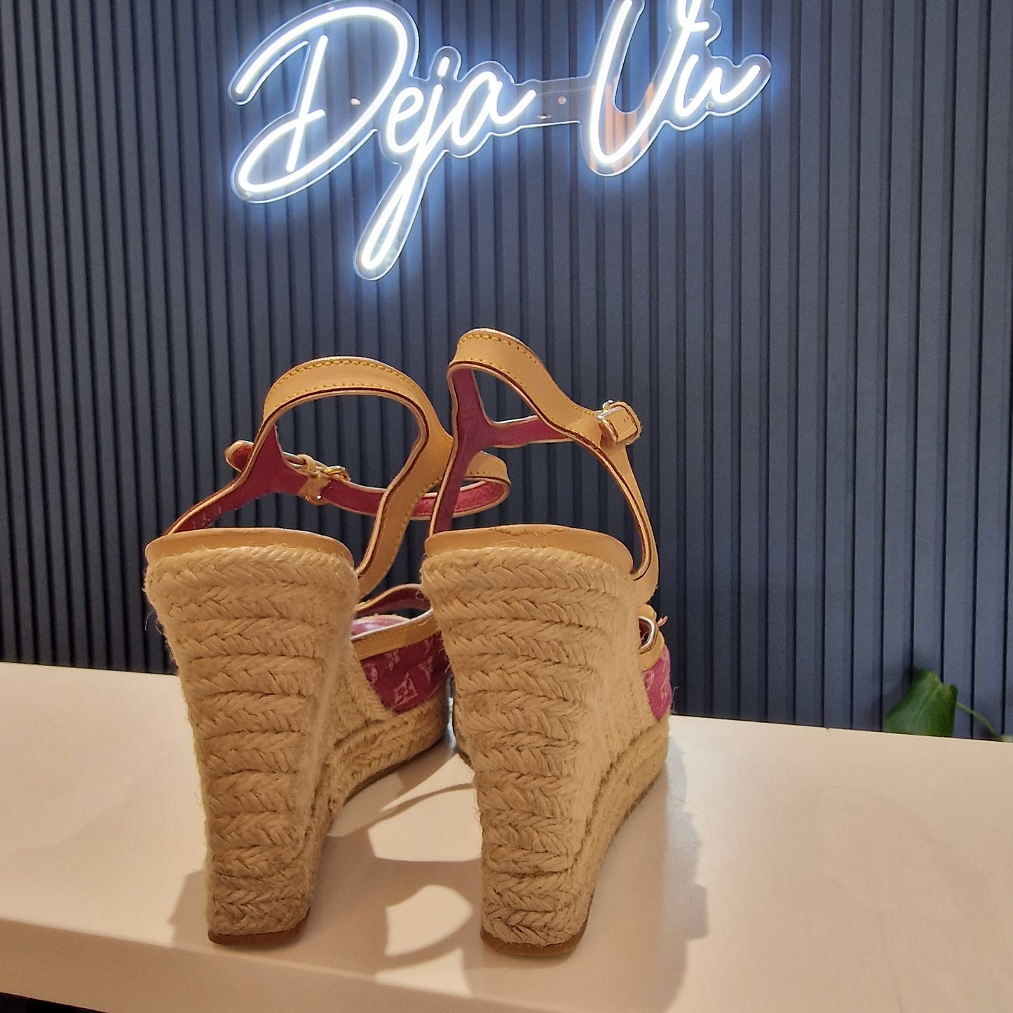 Louis Vuitton Cerise Wedge Espadrilles- UK 7/40