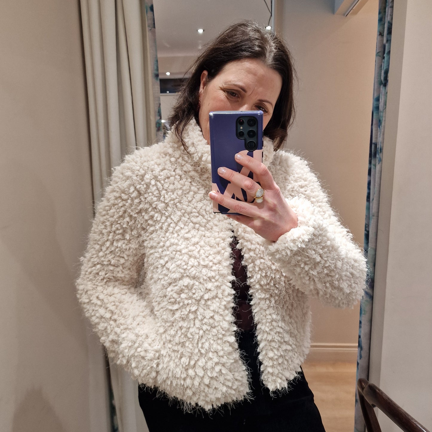 MarcCain Faux Fur Jacket Size 10/12