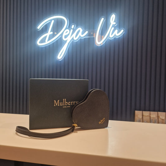 Mulberry Black Heart Coin Purse