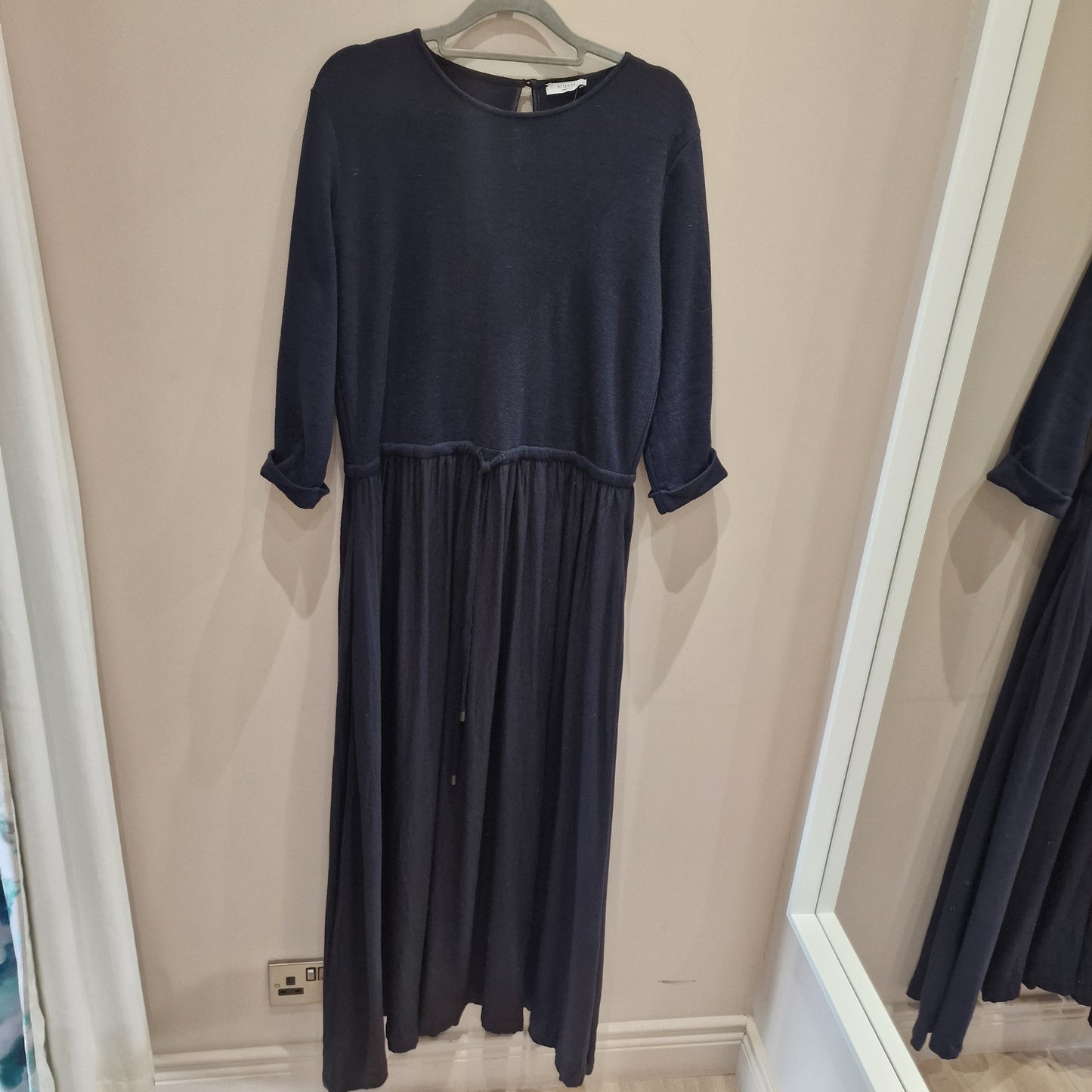 Persico Navy Wool Blend Dress - 12/14