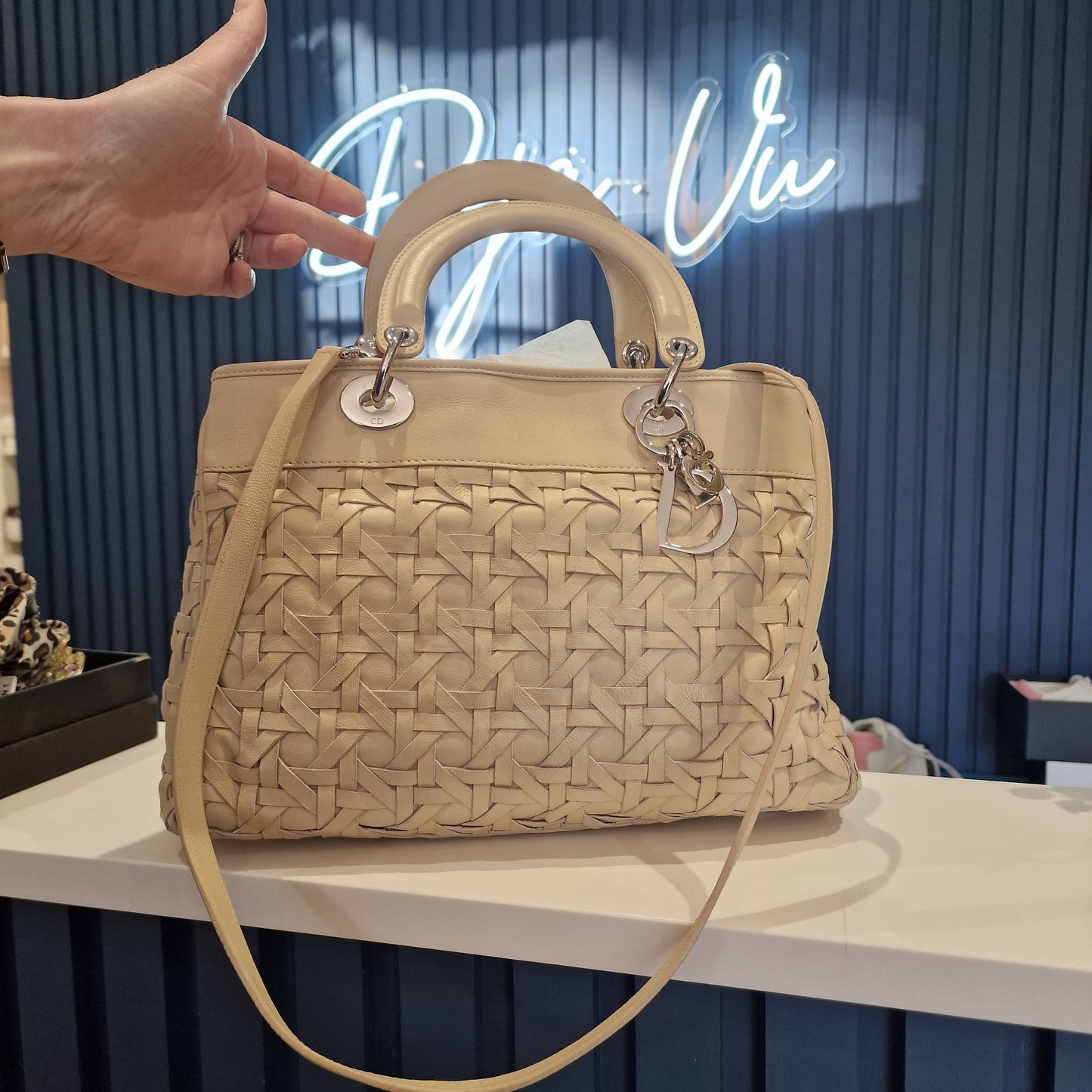 Lady Dior Avenue Bag, Beige