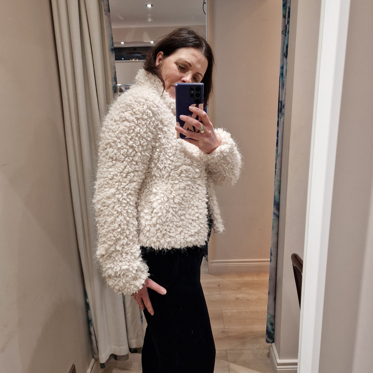 MarcCain Faux Fur Jacket Size 10/12