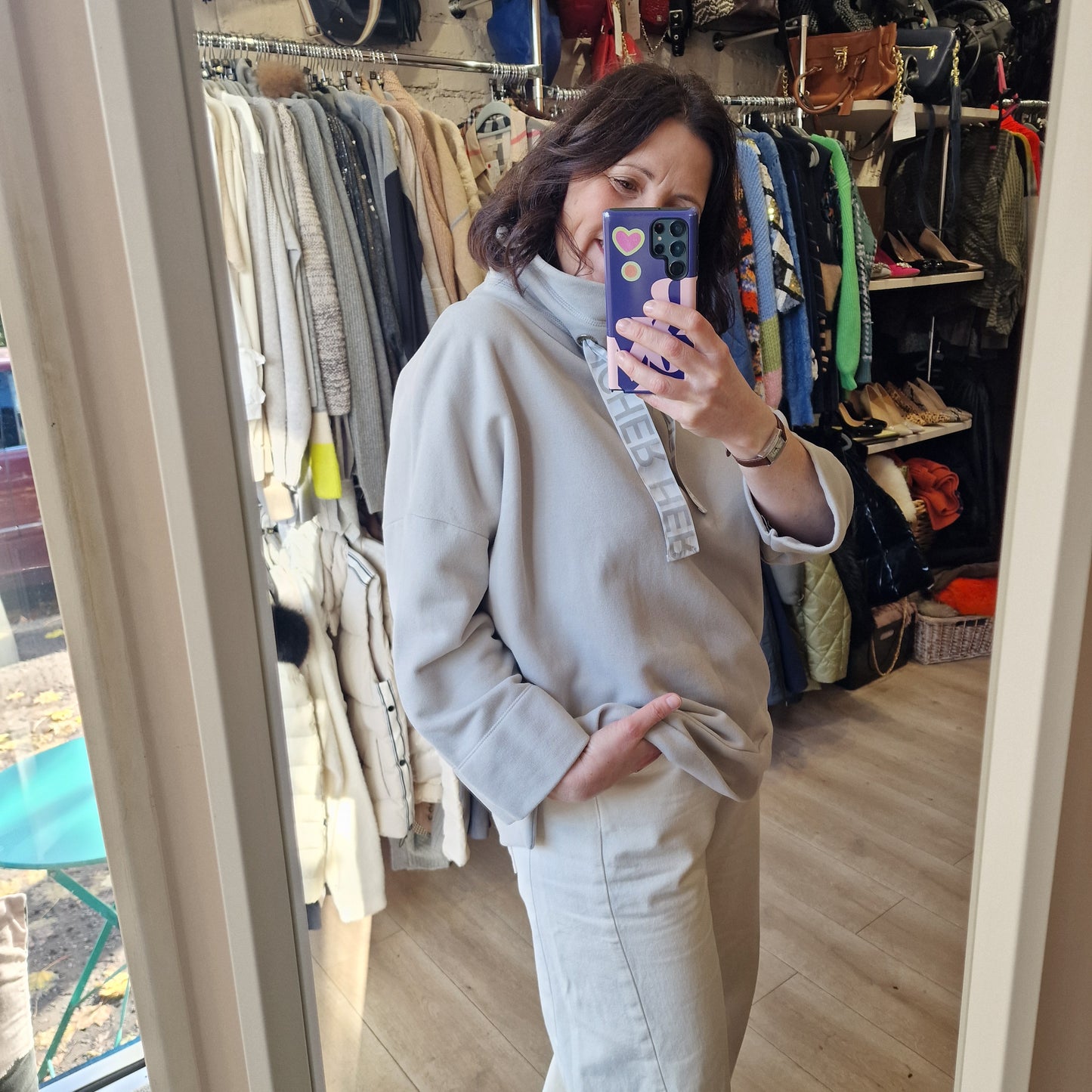 Herrlicher Taupe Sweatshirt  - Large