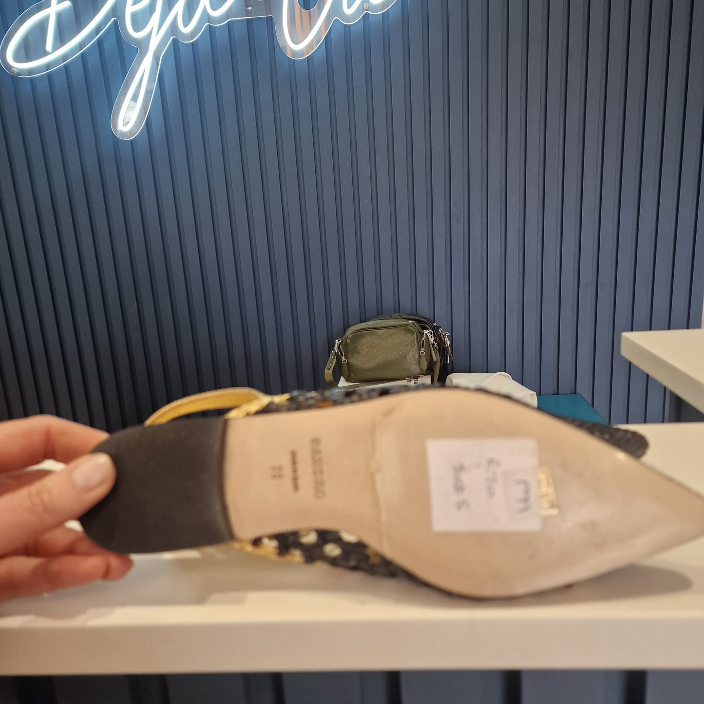 Sandro Black and Gold Woven Flats - 5 NEW