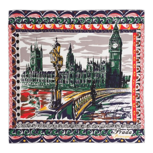 Prada Pittoresque 90 x 90 Silk Scarf