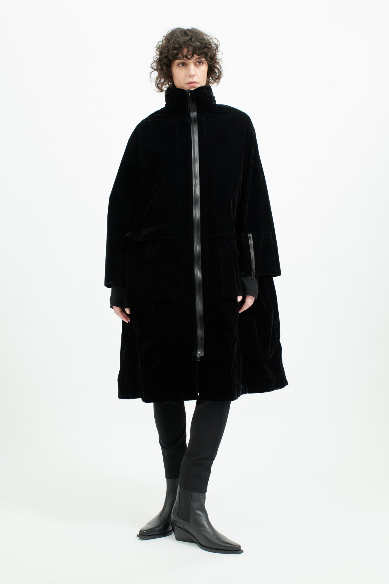 Annette Gortz Velvet Raincoat - Small