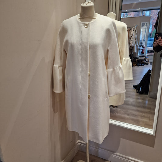 Max Mara Cream Wool Coat - 10