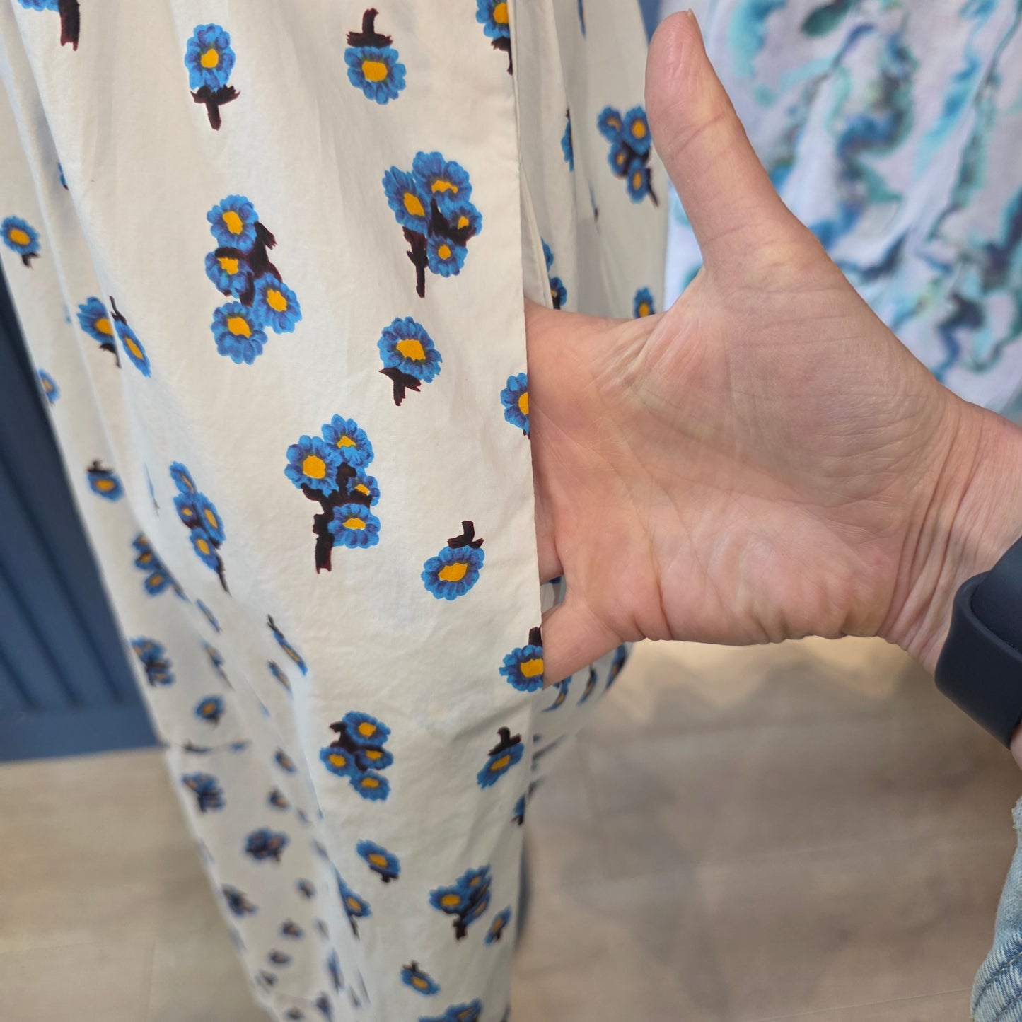Marni White and Blue Floral Dress - 12