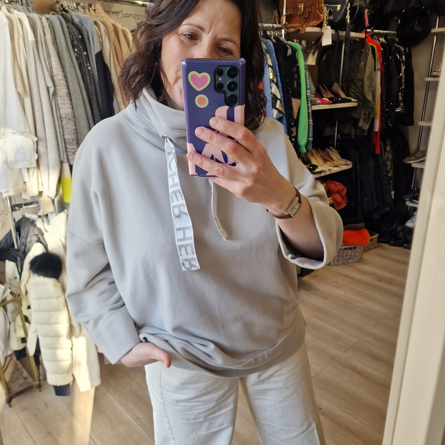 Herrlicher Taupe Sweatshirt  - Large