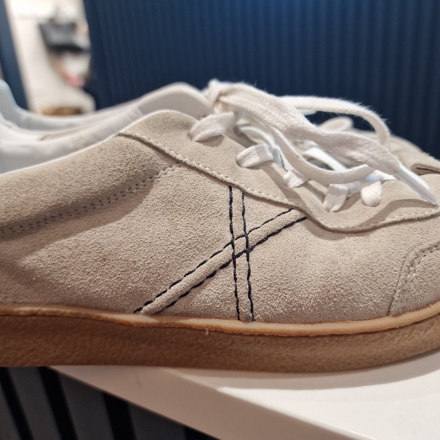 Russell&Bromley Sprint Taupe Leather Trainers - 5